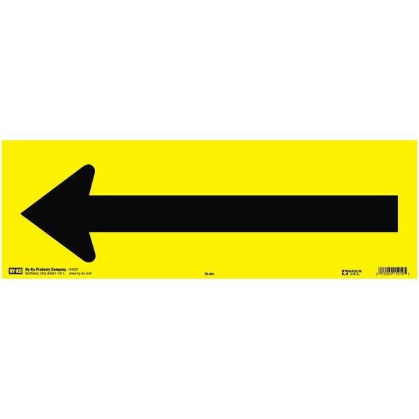 Hy-Ko Floor Decal Arrow Sign 6" x 18" A15010